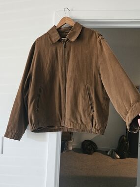 Men's Brown Lightweight Zip Jacket